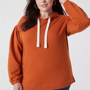Lane Bryant 14/16  pumpkin orange hoodie-never worn, no tags.
